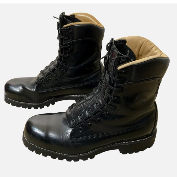 Chippewa Ruttman Boots 27422 Leather Motorcycle Firefighter Steel Toe Black 10 - Picture 3 of 8